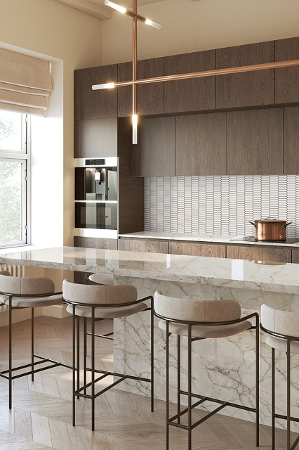 stylowa i funkcjonalna kuchnia z płytkami gresowymi eclair od raw decor na ścianie trendy 2024-2025